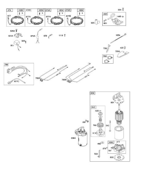 A - Generatore, fascio cavi, motorino di avviamento, accensione B&S - 40 €¦ 405577-0112-E1 brand Stihl
